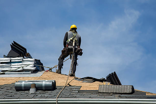 Professional Gutter Installation technician working in Melcroft, PA